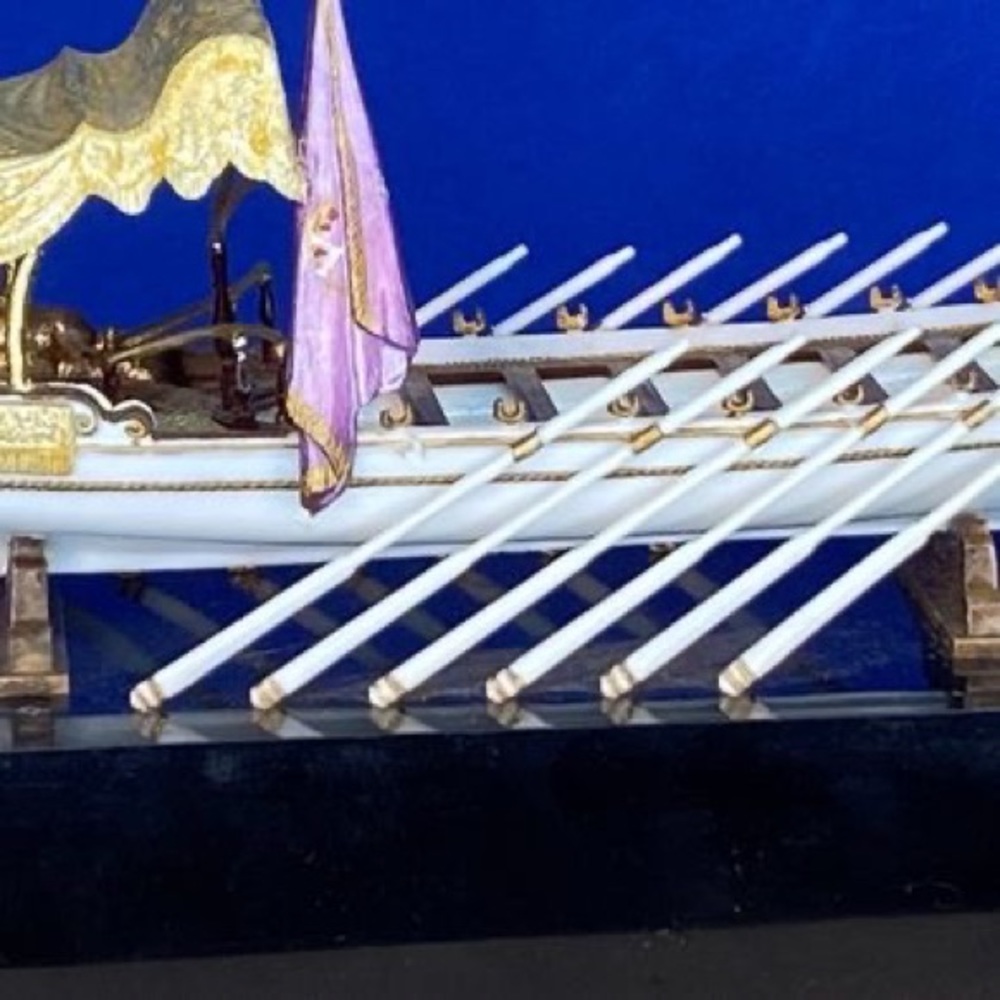 Vintage Miniature Spanish Ship / Miniatura Falua Isabel II Siglo XIX Spain - Picture 11 of 11